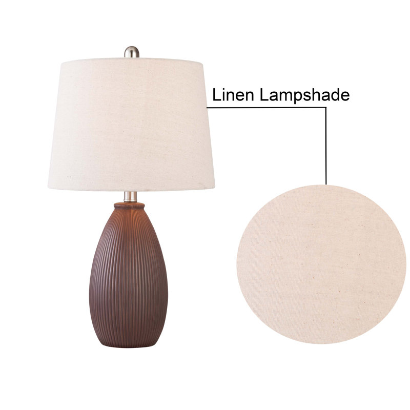 Ceramic Table Lamp, Brown