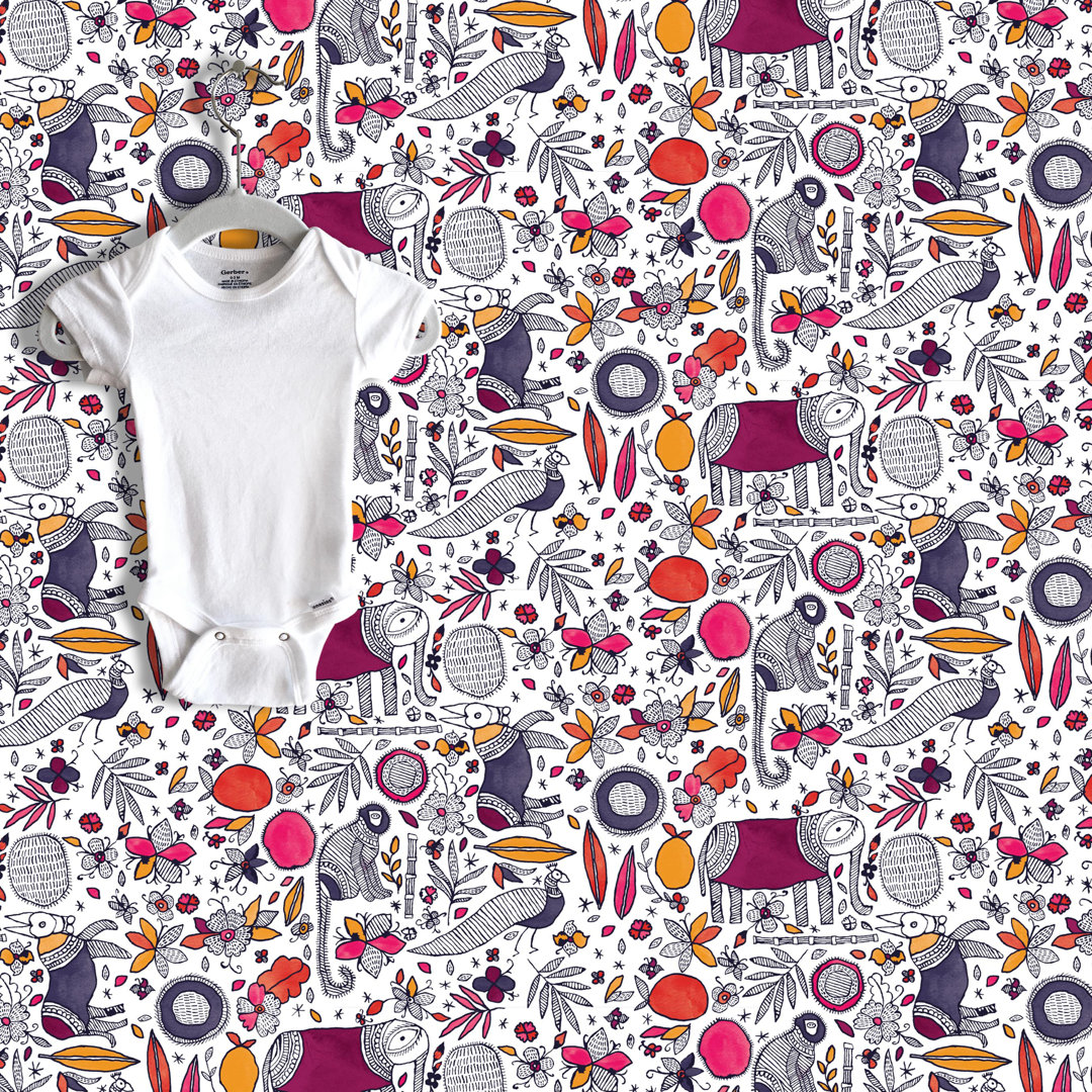 Hardyston Peel & Stick Floral Roll Ebern Designs 