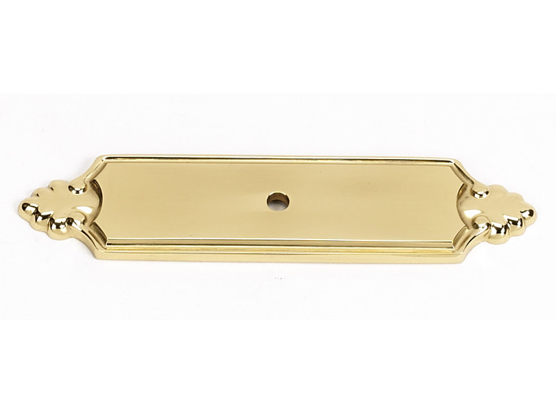 Bella Metal Knob Backplate, Polished Brass