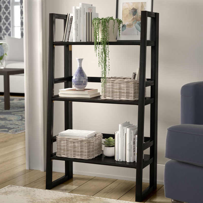 Bibliothèque en bois massif Annabesook H 37 "x l 20,75", Espresso