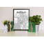 Carte de Buffalo City, impression d’art graphique en blanc/gris-24704778