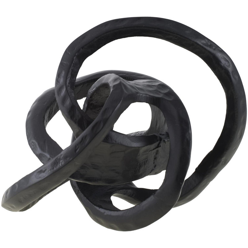Nebi Decorative Sculpture, 7" H x 7" W x 7" D, Black