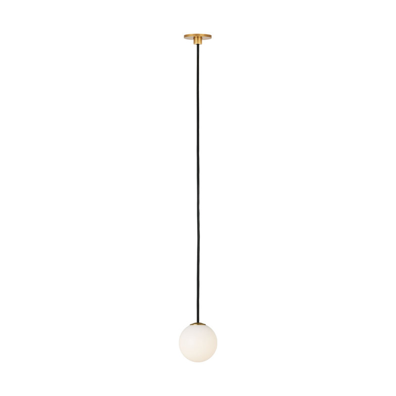 Orbet 1 - Light LED Pendant, Hand Rubbed Antique Brass