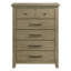 Ensemble de chambre à coucher 3 pièces Ashgrove Vineyard Oak Queen avec lit plateforme de rangement, commode et chiffonnier