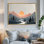 Été coucher de soleil dans les montagnes - art mural côtier, impression sur toile jaune