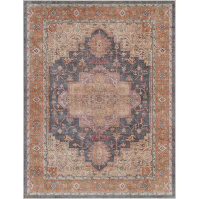 Kehr Paris Vintage Oriental Persian Multi-Color Flat-Weave Rug
