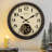  15 inch Real Moving Gears Wall Clock, Large Oversized Industrial Retro Vintage Steampunk Indoor Decor, Domed Glass Silent Wall Clocks for Living Room Kitchen Office School