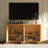 64" Modern Rattan TV Stand With Shelves