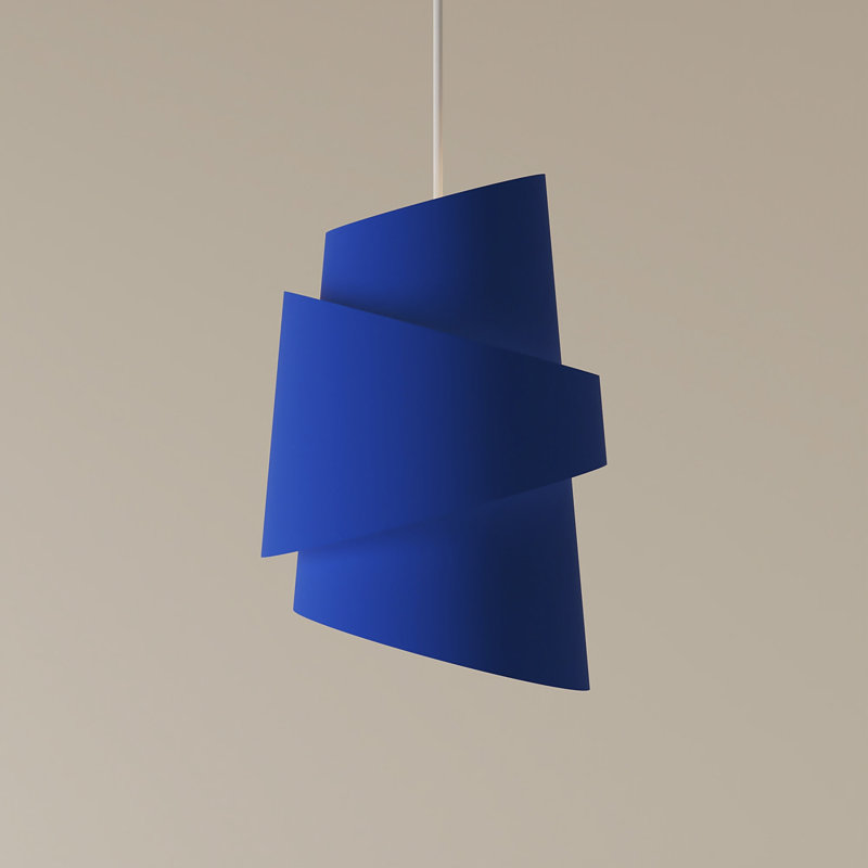 Croissant Pendant Light, White, Cobalt