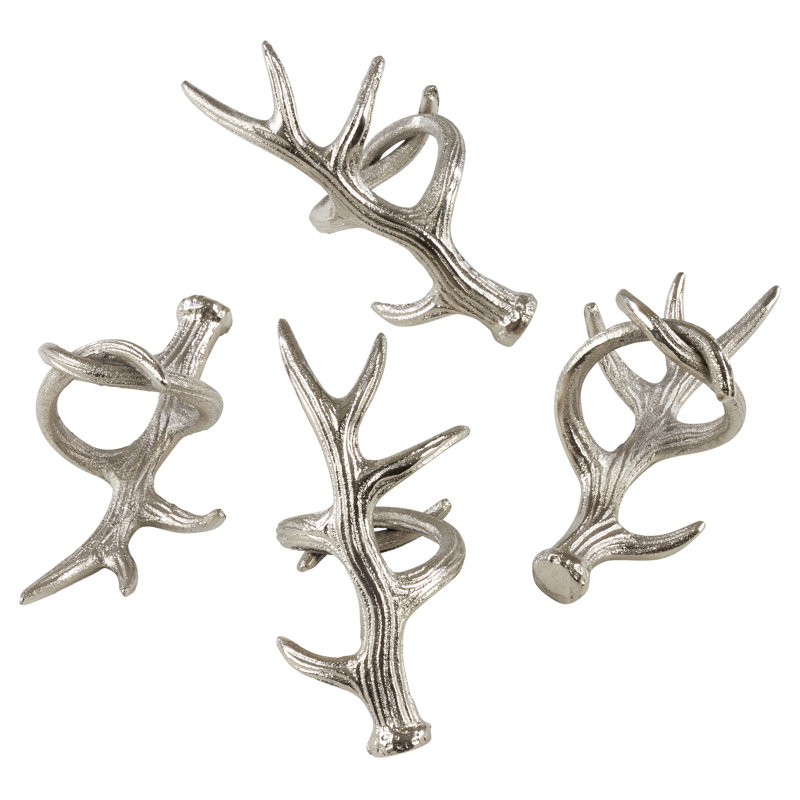 Rond de serviette Antler, Argent