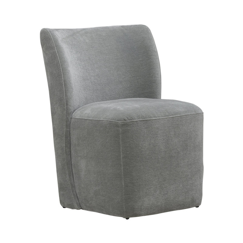Chaise rembourrée Faouzi avec roulettes, Saphire