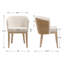 Chaise de salle à manger capitonnée bicolore avec accoudoirs-2142788219