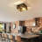2-Light Flush Mount Ceiling Light Fixture Rustic Ceiling Light With Metal And Wood Farmhouse Light Fixture