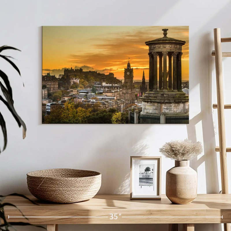 Rorry Sunset Over Edinburgh, 16" H x 24" W