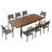 Carlo Extendable 8 - Person Outdoor Dining Set,  Brushed Wooden Painted