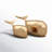 Lychee Pelagic Solid Aluminum Whale Sculptures in Gold, Set of 2-71610347