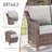 Tya 5 - Pieces Wicker/Rattan Sofa Seating Group With Cushions And Ottomans-1469020678