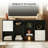8 Cube Storage Organizer with Doors, Adjustable Shelves and Closed Back for Living and Office
