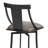 Bomford Contemporary Swivel Matte Black Metal Bar Height Bar Stool with Faux Leather Seat-347355086-347355084