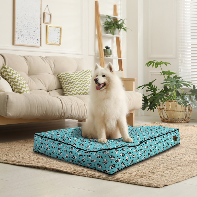 Dog Bed For Small - Medium - Large Dogs - Soft Pet Bed Mattress With Machine Washable Cover & PU Foam Pet Crate Bed - Dog Bed Mattress With Non-Slip Bottom  Cushion Design 3 Large  L (89 cm x 69 cm x 10 cm)