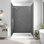 Encadrement de douche en acrylique 3 pièces sans soudure à coller, panneaux muraux étanches sans perçage qui adhèrent directement aux cloisons sèches et aux carreaux, double format: P 32 po x l 60 po x H 80 po, gris marbré
