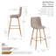 Upholstered Counter Stool with Metal Frame-1962272760