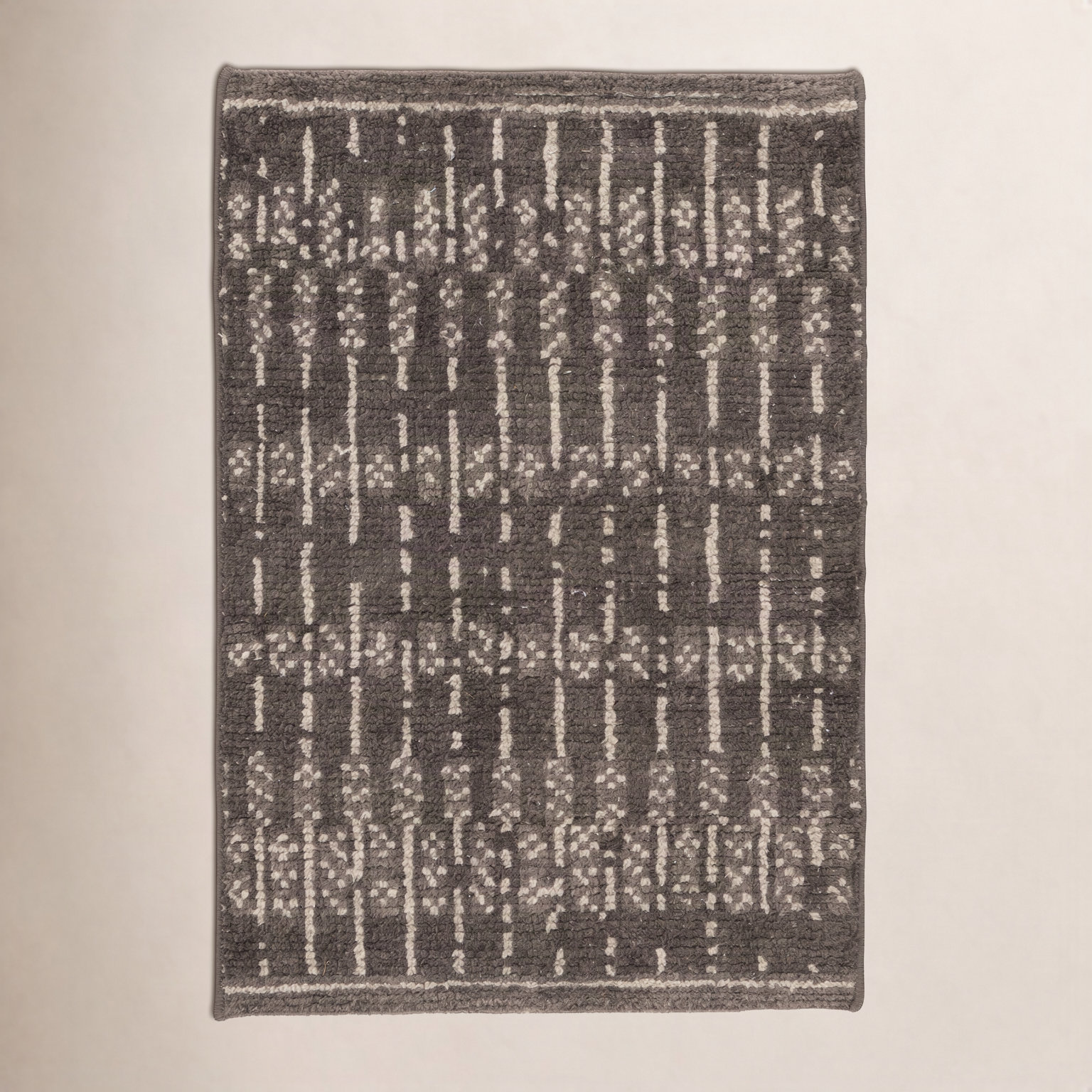 Vanna Hand-Knotted Striped Wool Rug, Grey, 2'x3'
