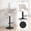 Swivel Upholstered Adjustable Height Bar Stool-1041733064