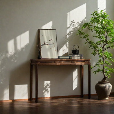 Elm Walnut Console Table