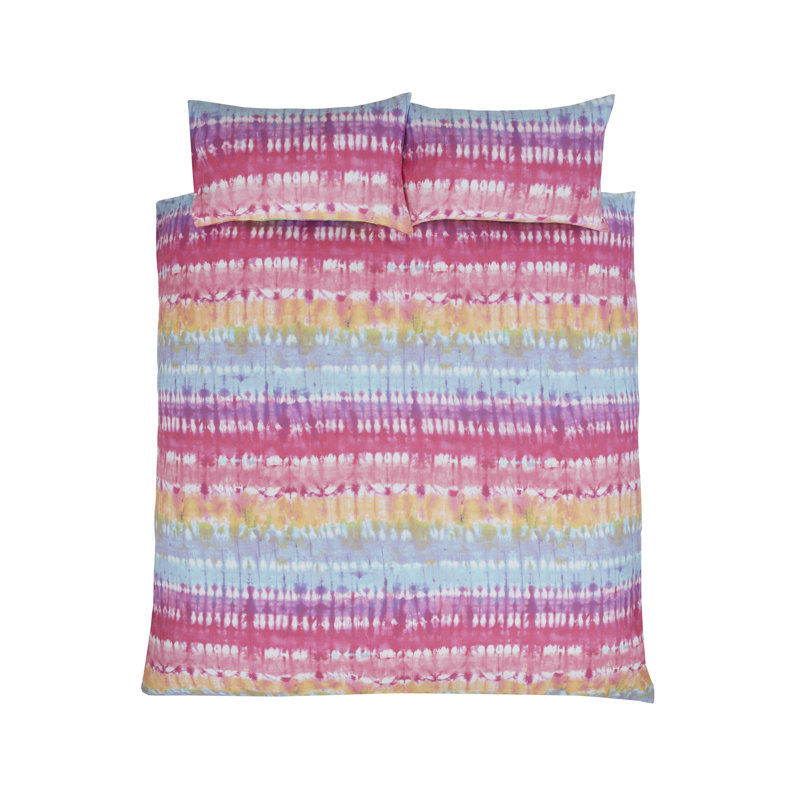 Strahan Polyester Striped Duvet Cover with Pillowcases, Kingsize Duvet Cover + 2 Standard Pillowcases