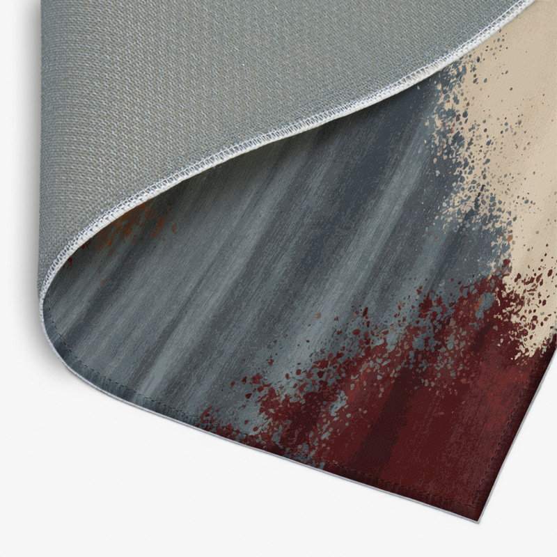 Tapis intérieur et extérieur gris Watercolor, Rectangulaire 2 pi x 3 pi