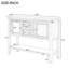 Console Elegant Vintage avec de grands tiroirs de rangement et une tablette