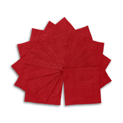 Dru - Cotton Linen Plain Cocktail Napkins