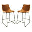 Winding Upholstered Counter Stool with Metal Frame-30896581