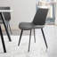 Chaise rembourrée en similicuir Josman avec pieds en acier -23872857-52703549