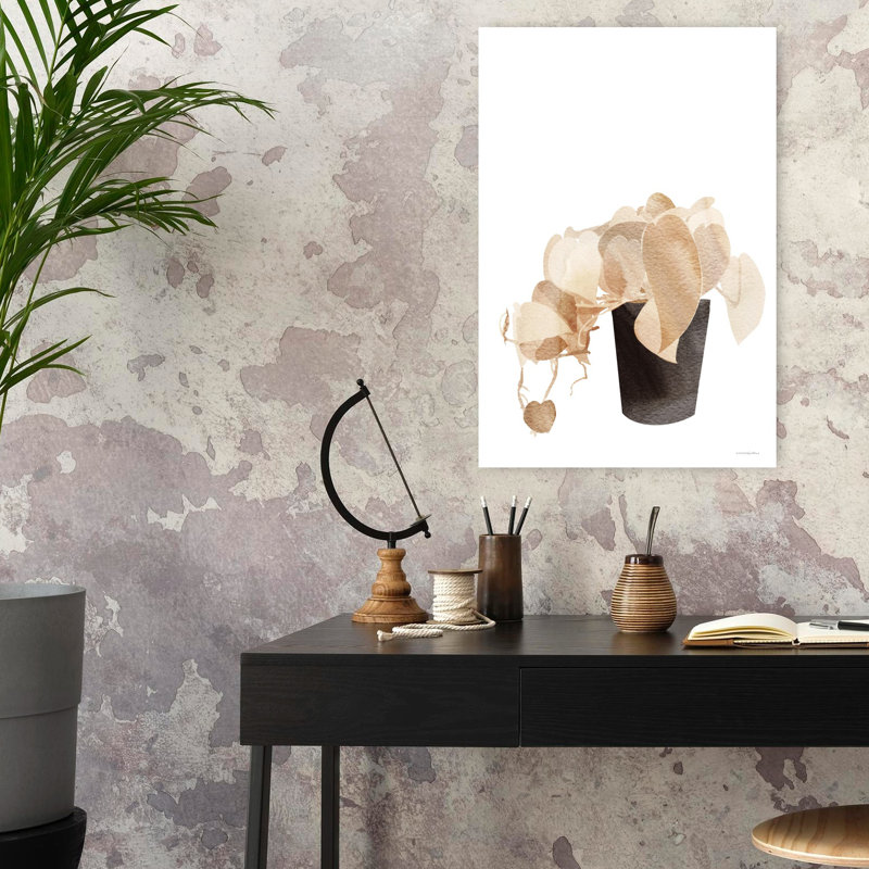 Lovin 'The Dirt, art abstrait de plante contemporaine, H 24 po x l 16 po