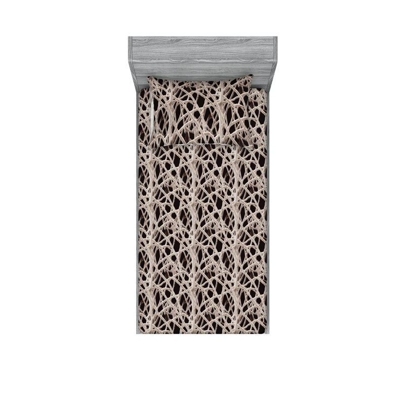 Ensemble de taies décoratives Ambesonne, Ensemble de draps pour lit simple TG avec 1 taie d