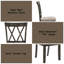 Ensemble de 2 chaises d'appoint en tissu et gris vieilli