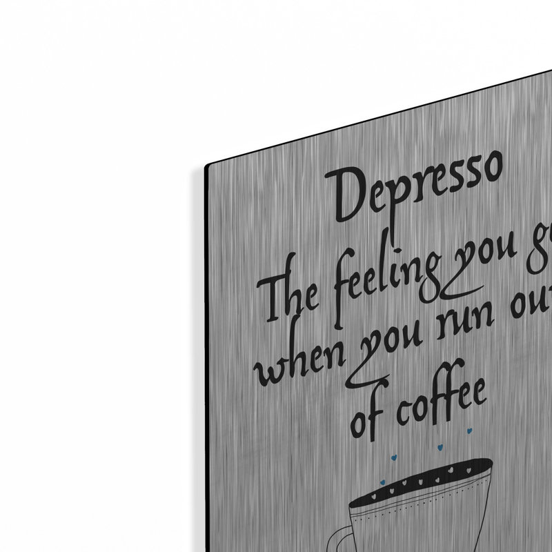 Lark Manor™ 'Depresso' by Jan Weiss Metal Wall Art, 16" H x 12" W
