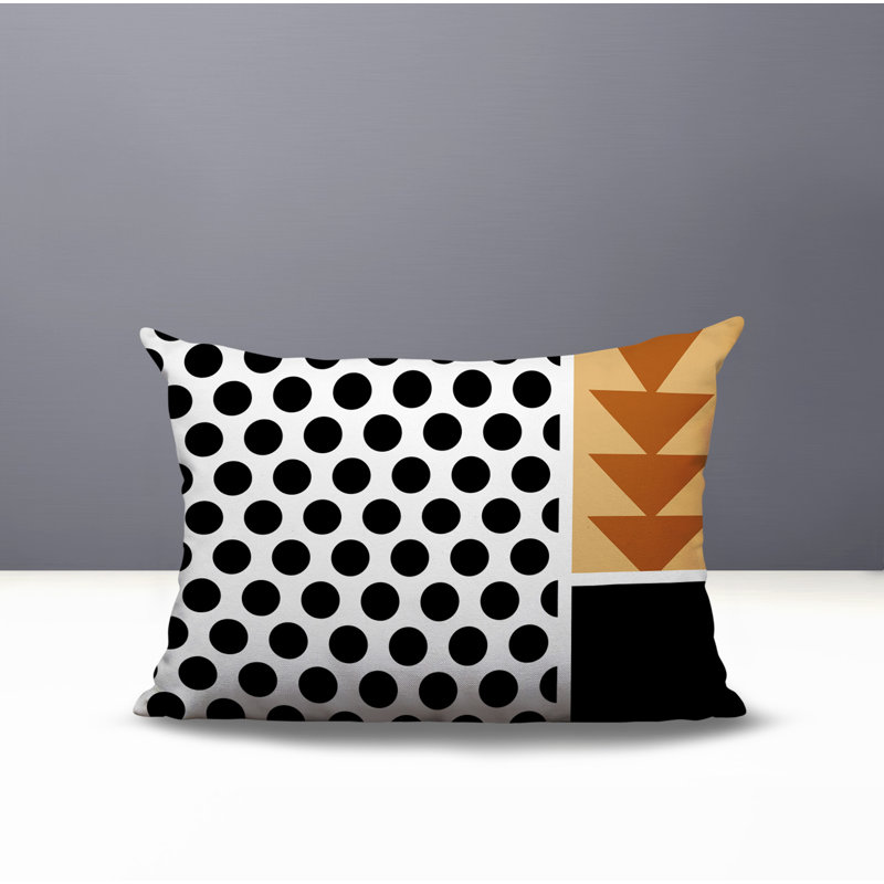 Oreiller rectangulaire réversible intérieur / extérieur Snazzy, Orange, Rectangulaire H 14 po x l 20 po