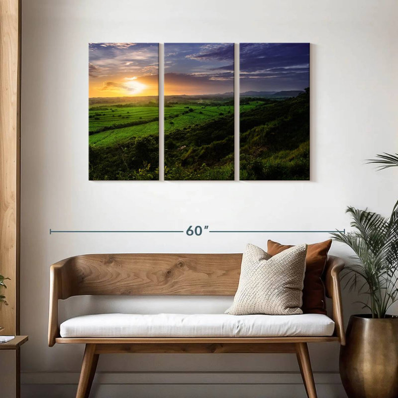 Nicaragua Fields Sunset, 28" H x 45" W