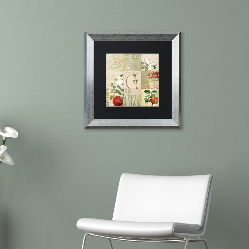 «Jadaya Apple Blossoms III», reproduction d'art graphique sur toile, Noir, H 16 po x l 16 po x P 0,5 po, Noir