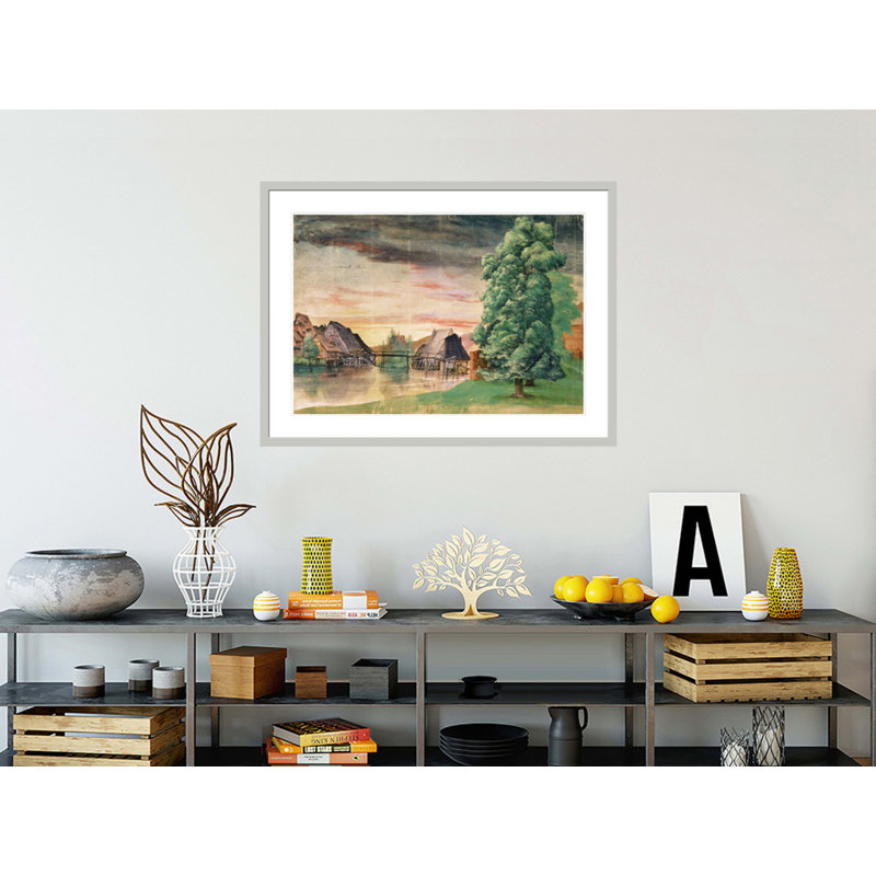 «The Watermill» par Albrecht Dürer, impression giclée sur cadre, H 30,84 po x l 41,5 po