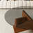 27.5" x 27.5" x 12.2" Modern Round Coffee Table with Tempered Glass Top & Wood Base - Mid-Century Center Table for Living Room (Walnut)