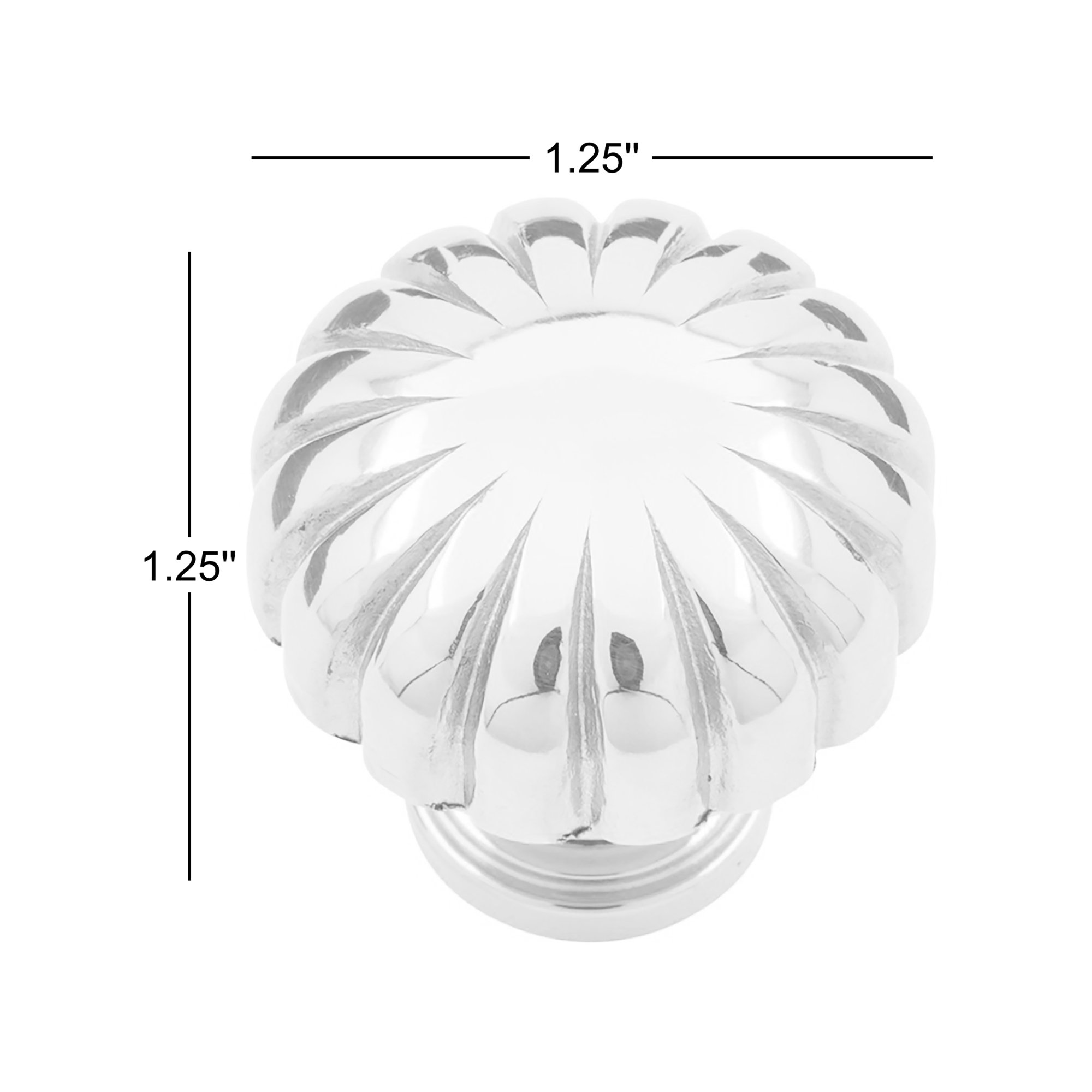 Smooth Melon Mushroom Knob CK Series, Black