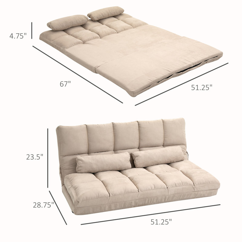 Canapé convertible, canapé-lit pliant, chaise longue d'invité, Beige