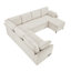 Canapé-lit convertible de 111 po en forme de U avec méridienne réversible et poches de rangement pour le salon-1349901835