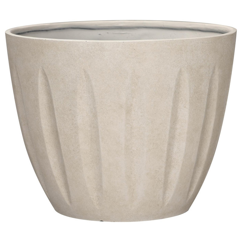 L&G 13 in. H X 16 in. W X 16 in. D X 16 in. D Polyresin Spritzer Planter Sand, Sand