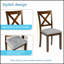 Ensemble de table de salle à manger élégant en bois 5 pièces avec 4 chaises, spacieux et moderne pour tout espace de vie-181961494-181961496