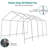 10x20 Ft Heavy Duty Waterproof Carport Canopy Garage with Removable Sidewalls, Zipper Doors, and Ventilated Windows-125275195
